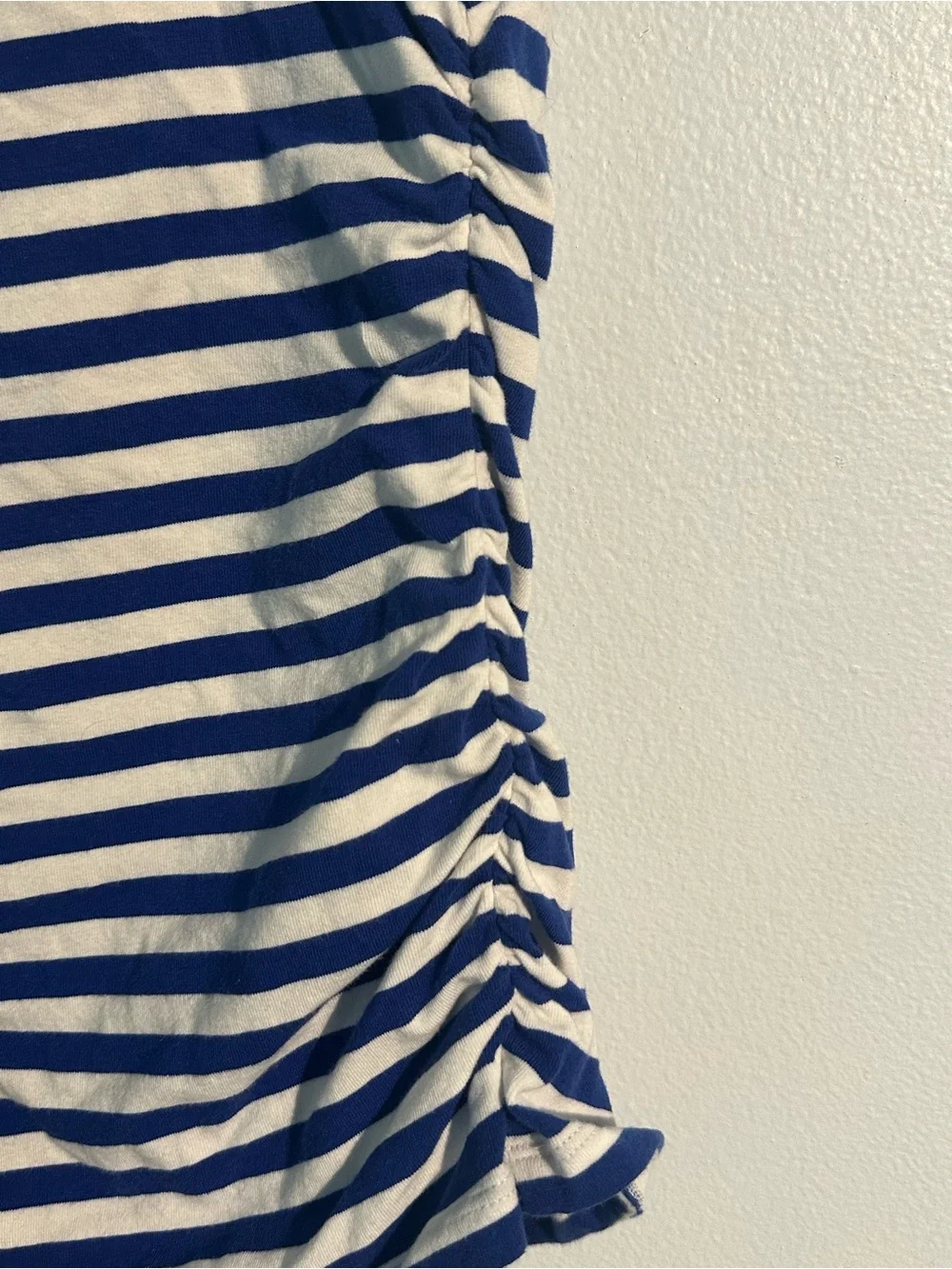 Michael Kors Navy & White Striped Tank Top with Zipper Accent